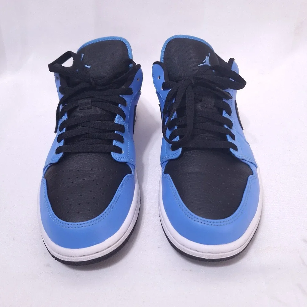 Nike Air Jordan 1 Low University Blue Black White 553558-403 Mens 10.5 UNC w/Box